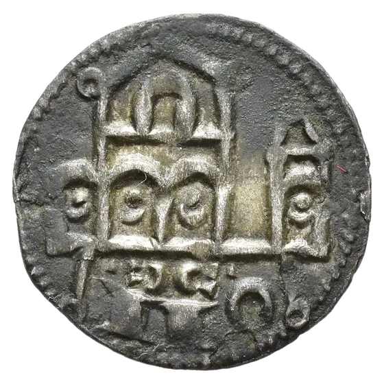 Dineiru de la ilesia con torre (LEGIONENS / LEO), anversu