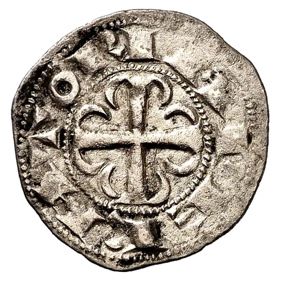 Dineiru de la tercer emisión de Safagún (IMPERATOR / ADEFONSVS), anversu