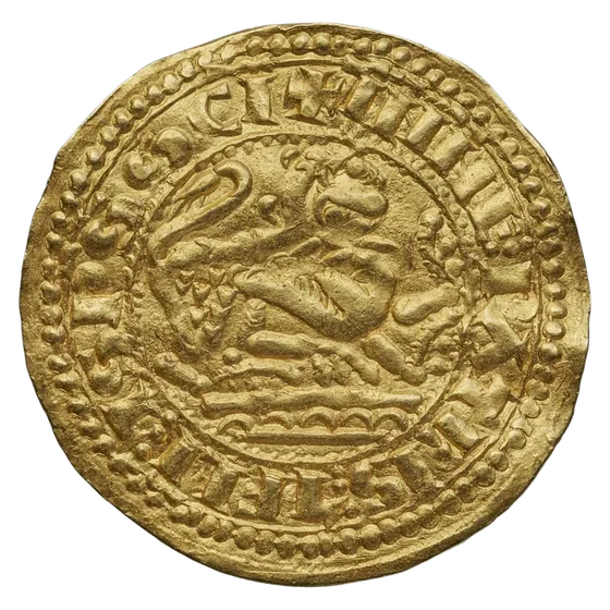 Morabetín d'ouru d'Alfonsu IX, reversu